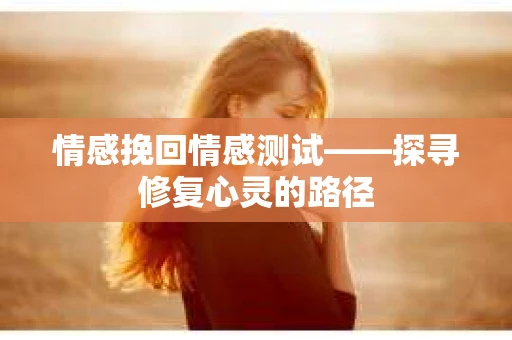 情感挽回情感测试——探寻修复心灵的路径