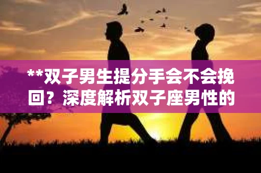 **双子男生提分手会不会挽回？深度解析双子座男性的情感决策**