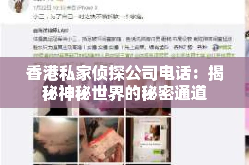 香港私家侦探公司电话：揭秘神秘世界的秘密通道