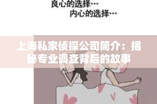 上海私家侦探公司简介：揭秘专业调查背后的故事