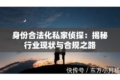 身份合法化私家侦探：揭秘行业现状与合规之路