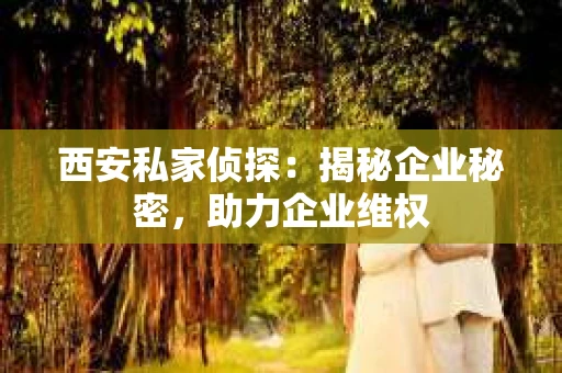 西安私家侦探：揭秘企业秘密，助力企业维权