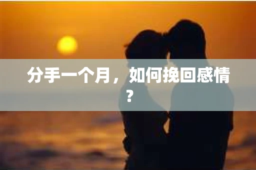 分手一个月，如何挽回感情？
