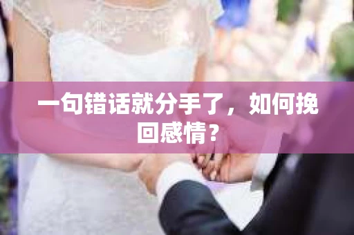 一句错话就分手了，如何挽回感情？