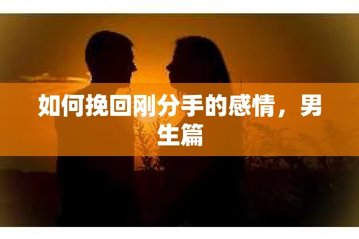 如何挽回刚分手的感情，男生篇