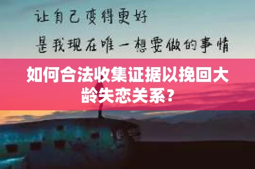 如何合法收集证据以挽回大龄失恋关系？