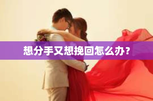 想分手又想挽回怎么办？